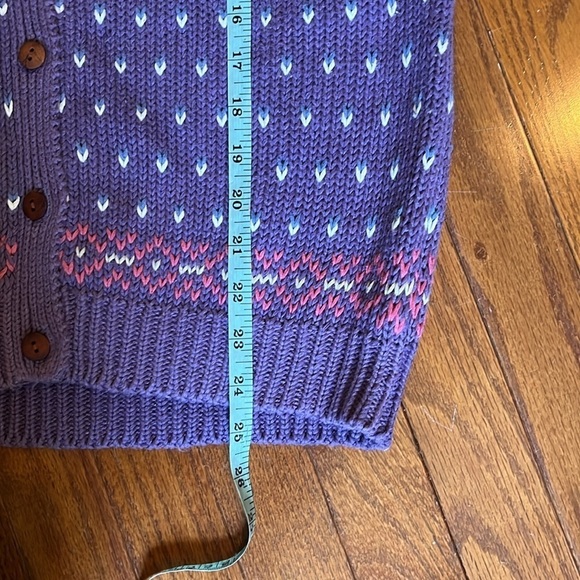 Northern Isles | Vintage Oversized Colorful Purple Hand Embroidered Cardigan - Picture 8 of 8
